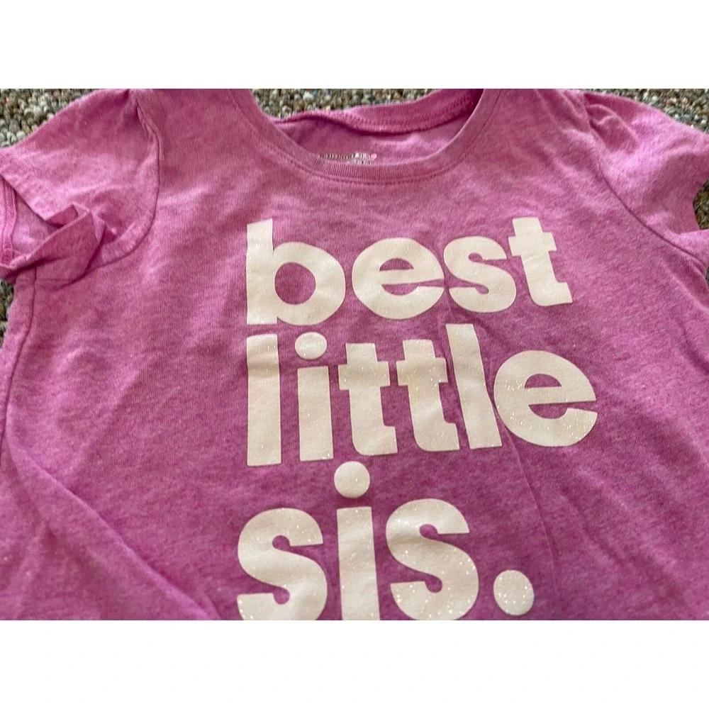 The Children's Place Best Little Sis Pink Top 18-24M